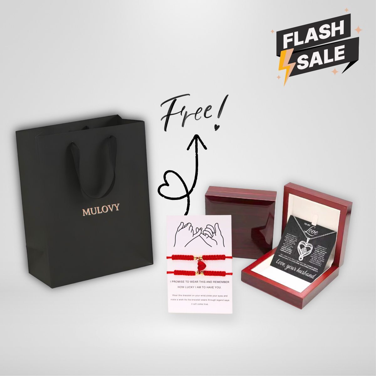 Engraved Heart Necklace with LED Box