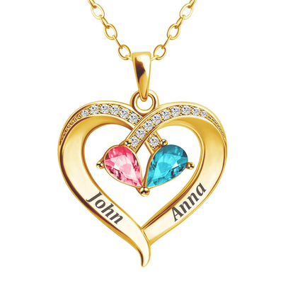 To My Wife – Birthstone Heart Necklace | The gift she'll never forget